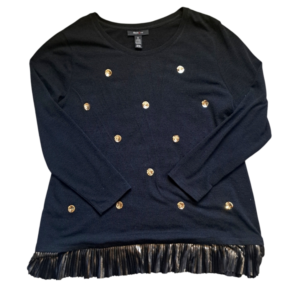 Styling Company soft knit top 3/4 length sleeves